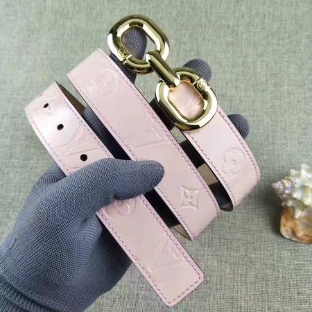Louis Vuitton 30mm Patent Leather Belt M4226 Pink