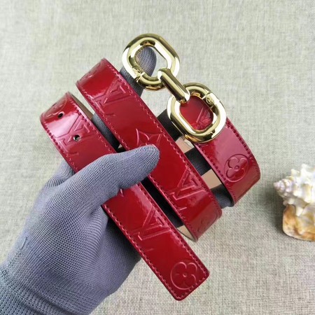 Louis Vuitton 30mm Patent Leather Belt M4226 Red