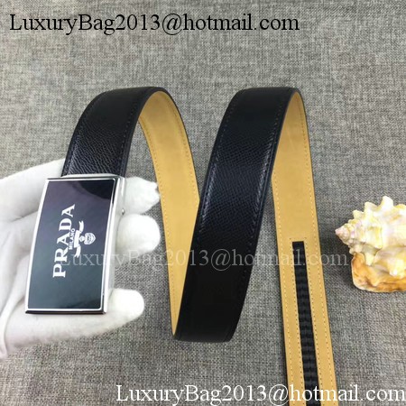 Prada 34mm Leather Belt PD0801 Black