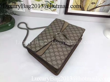 Gucci Dionysus GG Supreme Canvas Shoulder Bag 403348 Khaki