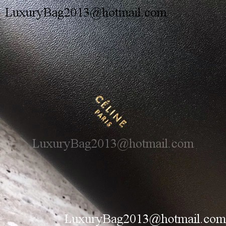 Celine Cabas Clasp Bag Smooth calfskin C90056 Black