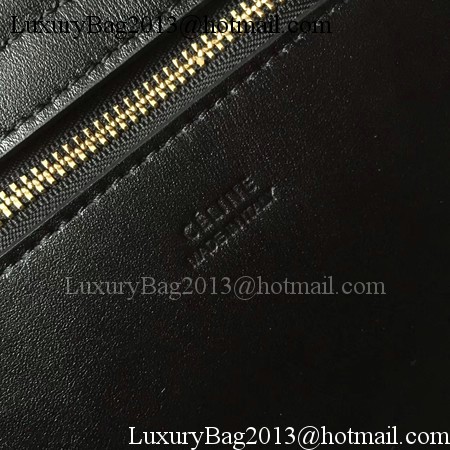 Celine Cabas Clasp Bag Smooth calfskin C90056 Black