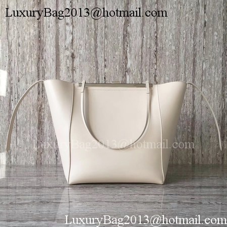 Celine Cabas Clasp Bag Smooth calfskin C90056 White
