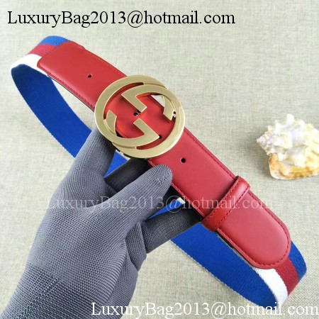Gucci 40mm Leather Belt GG57560 Red