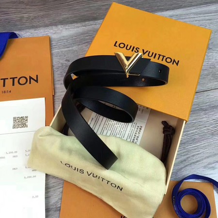 Louis Vuitton 20mm Leather Belt M9309 Black