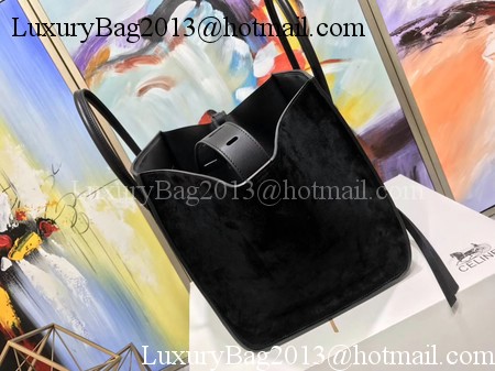 Celine Luggage Phantom Tote Bag Suede Leather CT3372 Black