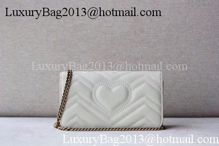 Gucci GG Marmont Animal Studs mini Bag 488426 White