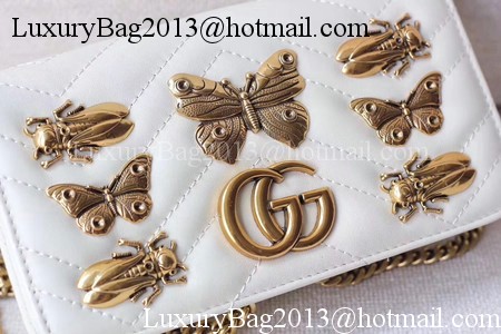 Gucci GG Marmont Animal Studs mini Bag 488426 White