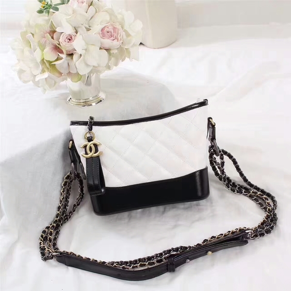 Chanel Gabrielle Calfskin Leather Shoulder Bag 8122A White