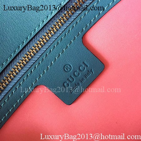 Gucci GG Marmont Chevron Velvet Shoulder Bag 443497 Blue