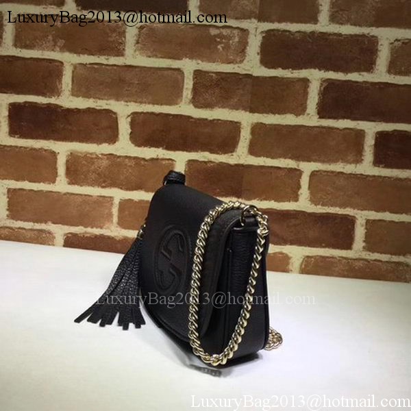 Gucci Soho Chain Shoulder Bag Calfskin Leather 323190 Black
