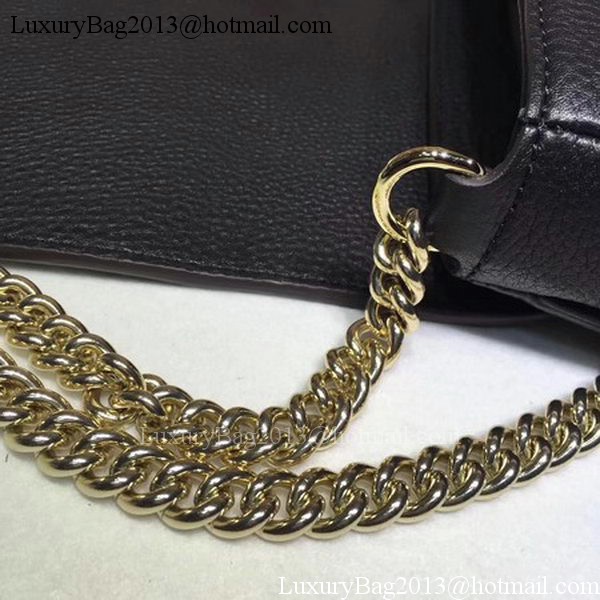 Gucci Soho Chain Shoulder Bag Calfskin Leather 323190 Black