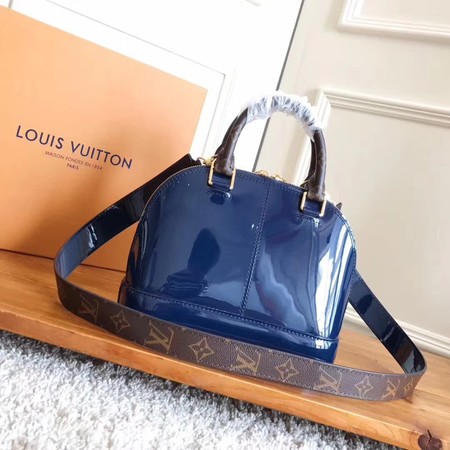 Louis Vuitton Monogram Vernis ALMA BB M54704 Blue