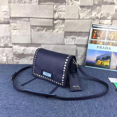 Prada Etiquette Bag Calfskin Leather 1BD082 Royal