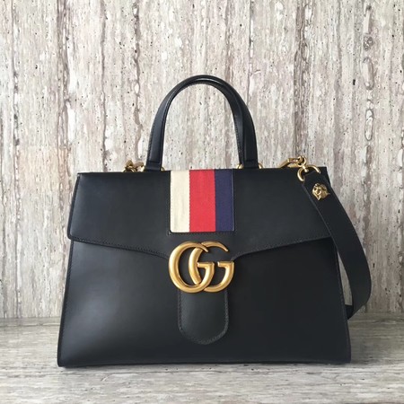 Gucci GG Marmont Top Handle Bag 476470 Black