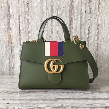 Gucci GG Marmont Small Top Handle Bag 476472 Green