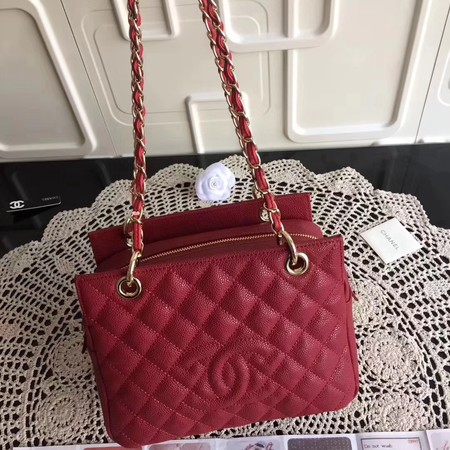 Chanel Coco Cocoon Leather Bag A18004 Red