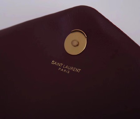 Yves Saint Laurent Leather Cross-body Shoulder Bag Y487218 Wine