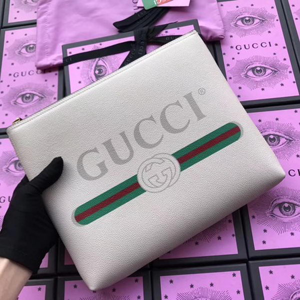 Gucci Print Leather Medium Portfolio ‎500981 OffWhite