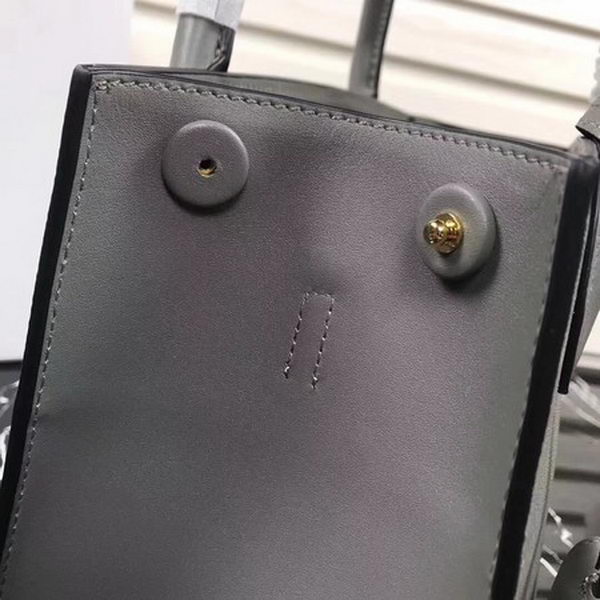 Prada Bibliotheque Handbag in Calf Leather 1BA155 Grey