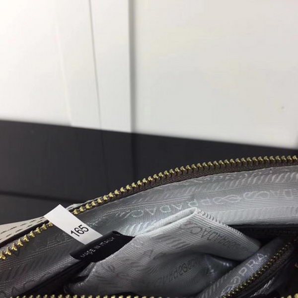 Prada Calfskin Leather Tote Bag 1BH093 Grey