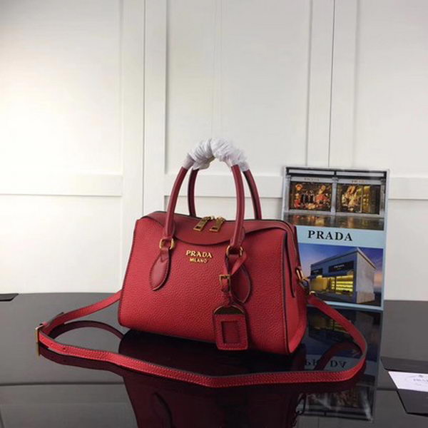 Prada Calfskin Leather Tote Bag 1BH093 Red