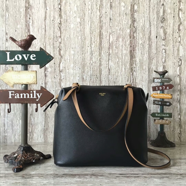 Celine Sheepskin Leather Shoulder Bag 90059 Black