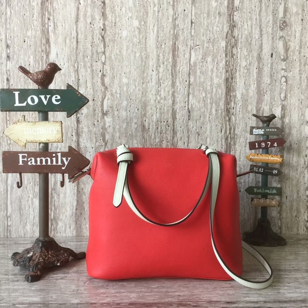 Celine Sheepskin Leather Shoulder Bag 90059 Red