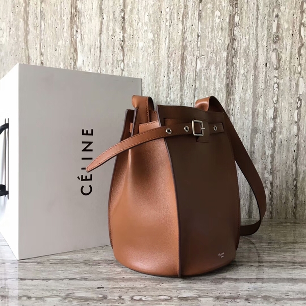 Celine Bigbag Calfskin Leather Shoulder Bag 55428 Brown