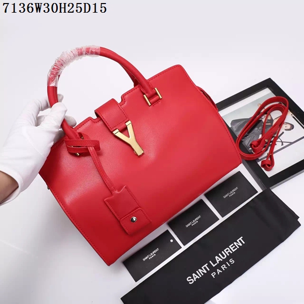 Saint Laurent Small Classic Monogramme Leather Flap Bag Y7136 red