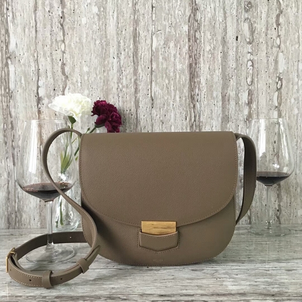Celine Classic Flap Bag Calfskin Leather 77420 Brown