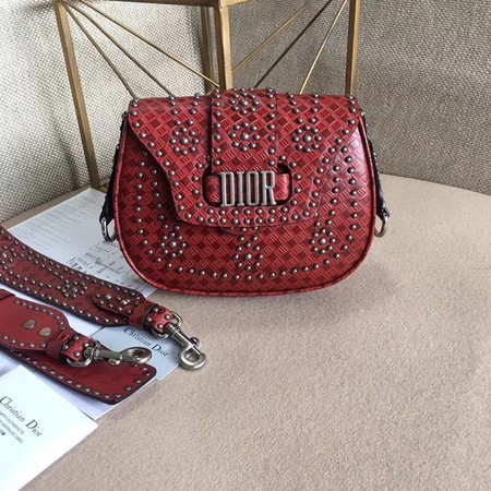 Dior Calfskin Leather Shoulder Bag M6501 Red