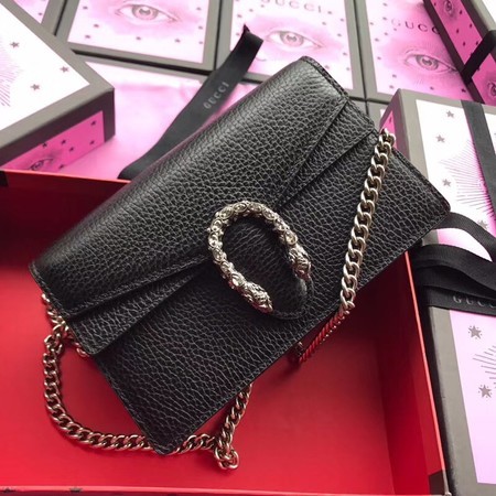 Gucci Dionysus Calfskin Leather Shoulder Bag 476430 Black