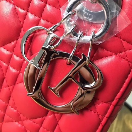 Dior Lucky Badges Original Sheepskin Leather Bag 88034 Peach