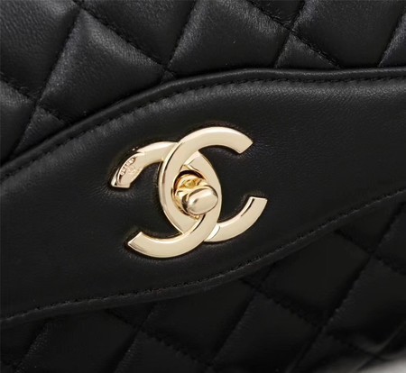 Chanel Sheepskin Leather Shoulder Bag 3325 Black
