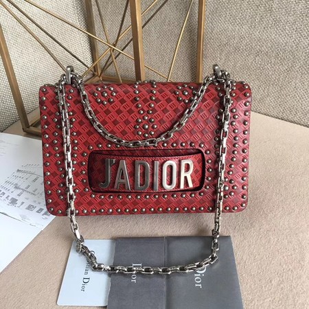Dior JADIOR Flap Bag Calfskin M9000 Red