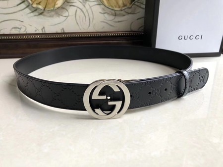 Gucci 35MM Leather Belt 414525 Black
