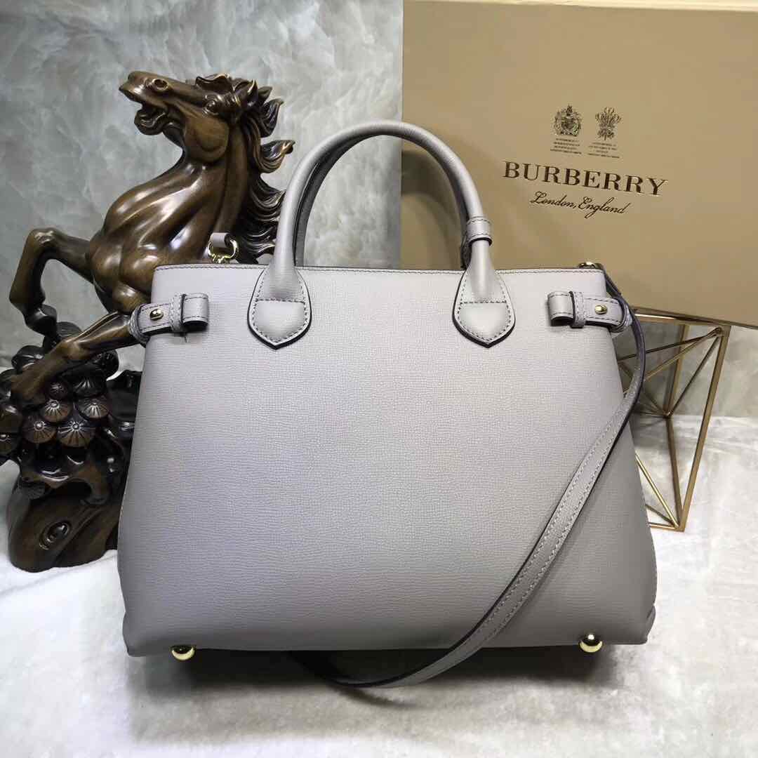 BurBerry Leather Tote Bag 5559 grey