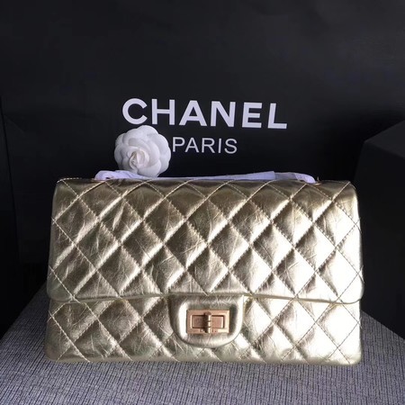 Chanel Flap Shoulder Bag Gold Original Calfskin Leather 277 Gold