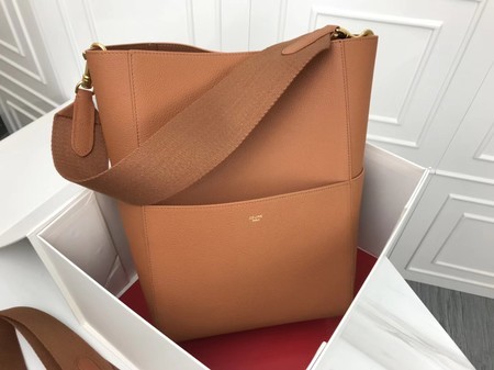 Celine SEAU SANGLE Cabas Bags Original Calfskin Leather 3369 Brown