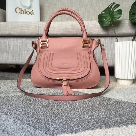 Chloe Marcie original Calfskin Leather Top Handle Bag 166320 pink