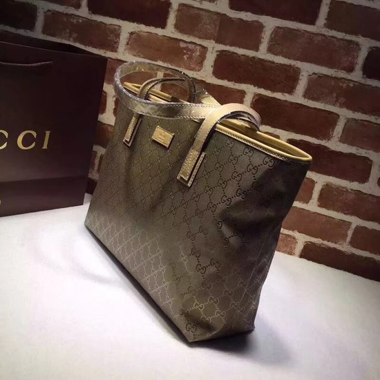 Gucci GG Imprime Tote Bag 211137 champagne Gold