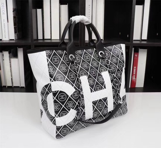 Chanel Cowhide Tote Bag 7180 black