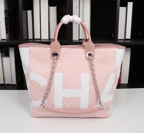 Chanel Cowhide Tote Bag 7180 pink
