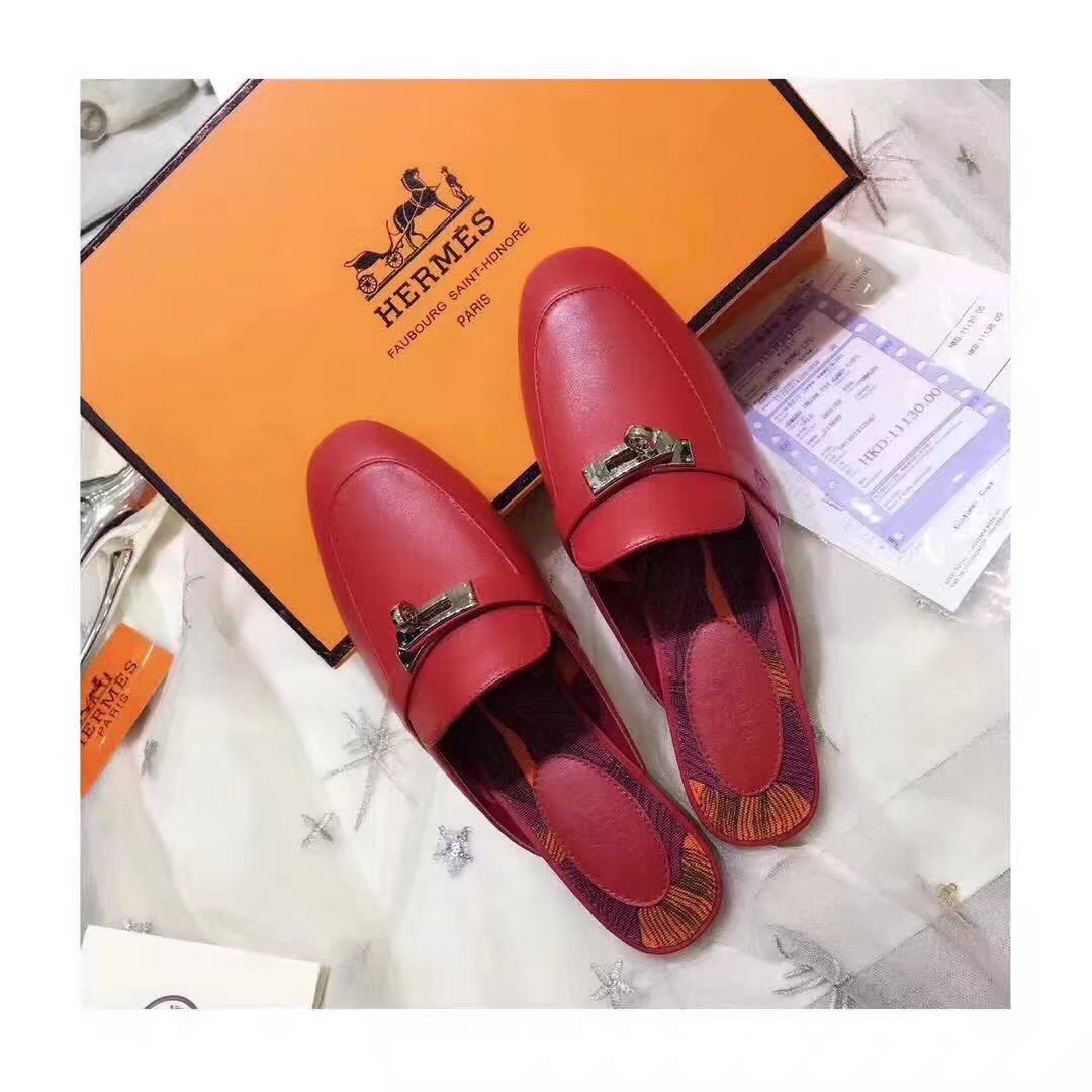 Hermes Casual Shoes HO780365 red