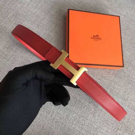 Hermes original epsom leather belts wide 2.5CM 2714 red