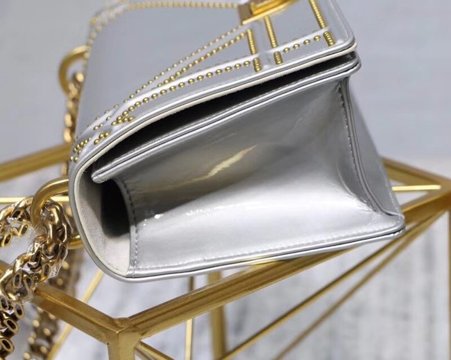 Dior Small Diorama flap bag calfskin M0421 silver