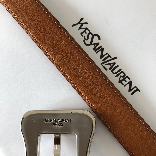 YSL leather belt 4765 brown