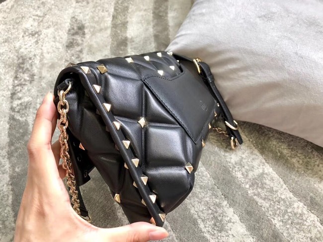 VALENTINO Candystud leather cross-body bag 9741 black