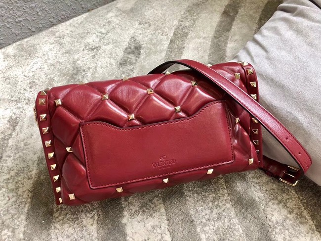 VALENTINO Candystud leather cross-body bag 9741 red